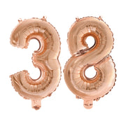 Folieballon 38 jaar Rosé Goud 41cm