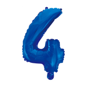 Folieballon 4 jaar blauw 86cm