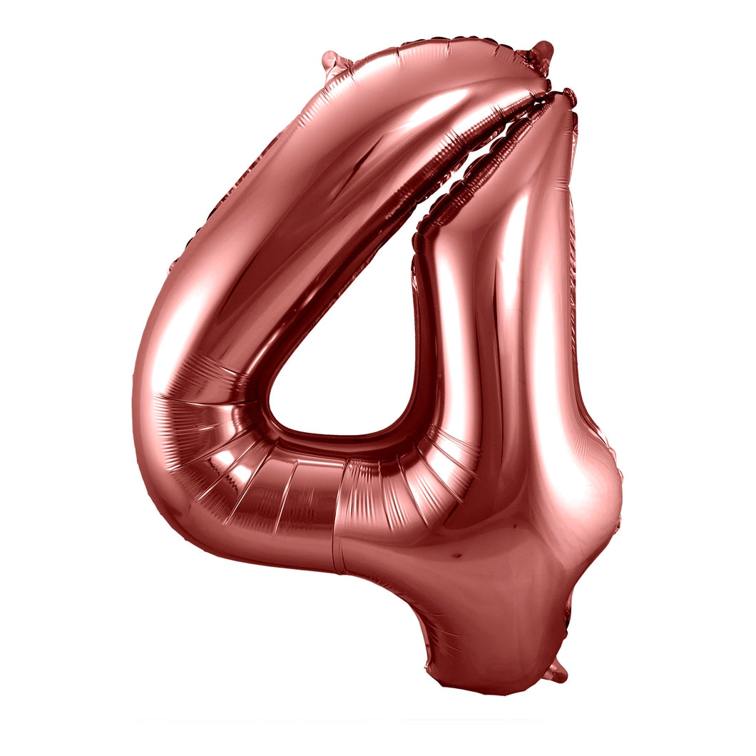 Folieballon 4 jaar brons 86cm