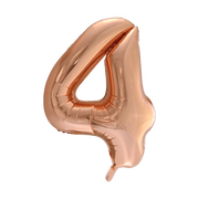 Folieballon 4 jaar Rosé Goud 86cm