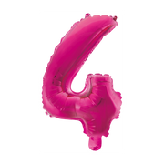 Folieballon 4 jaar roze 41cm