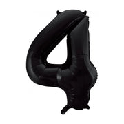 Folieballon 4 jaar zwart 41cm