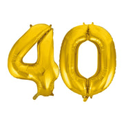 Folieballon 40 jaar Goud 41cm