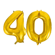 Folieballon 40 jaar Goud 86cm