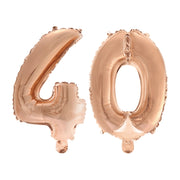 Folieballon 40 jaar Rosé Goud 41cm