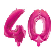 Folieballon 40 jaar roze 86cm