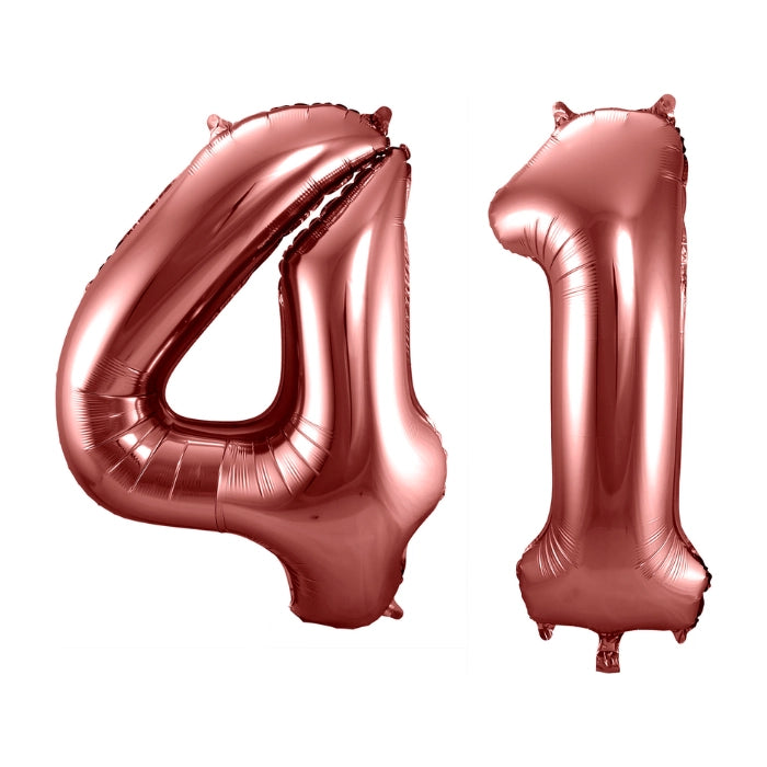 Folieballon 41 jaar brons 86cm