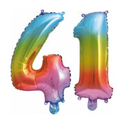 Folieballon 41 jaar Regenboog 41cm