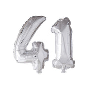 Folieballon 41 jaar zilver 41cm