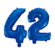 Folieballon 42 jaar blauw 41cm
