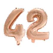 Folieballon 42 jaar Rosé Goud 41cm