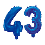 Folieballon 43 jaar blauw 86cm