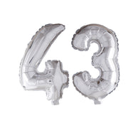 Folieballon 43 jaar zilver 41cm