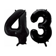 Folieballon 43 jaar zwart 41cm