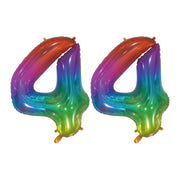 Folieballon 44 jaar Regenboog 76cm