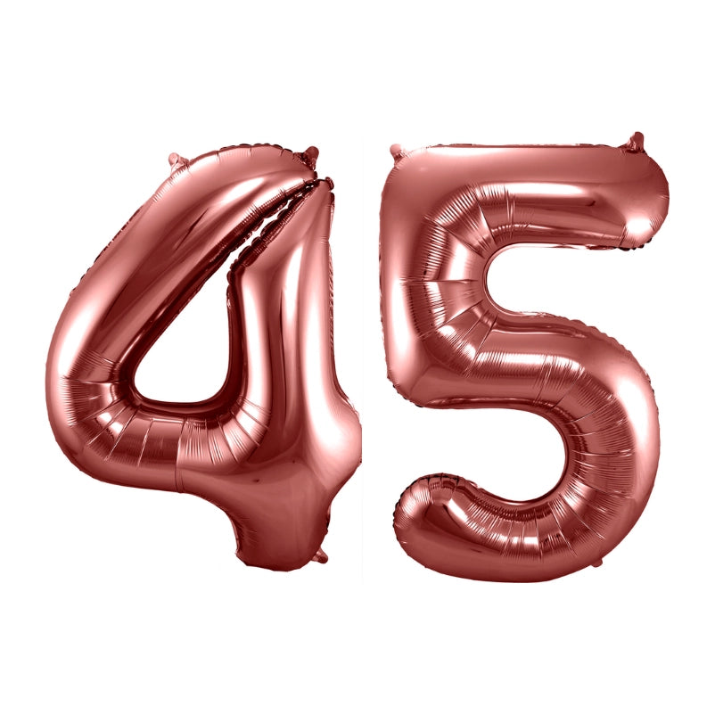 Folieballon 45 jaar brons 86cm