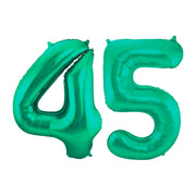 Folieballon 45 jaar metallic groen 86cm