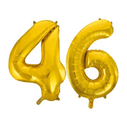 Folieballon 46 jaar Goud 86cm