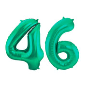 Folieballon 46 jaar metallic groen 86cm