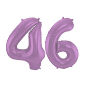 Folieballon 46 jaar metallic paars 86cm
