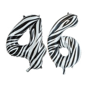 Folieballon 46 jaar zebra 86cm