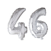 Folieballon 46 jaar zilver 86cm