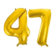 Folieballon 47 jaar Goud 86cm