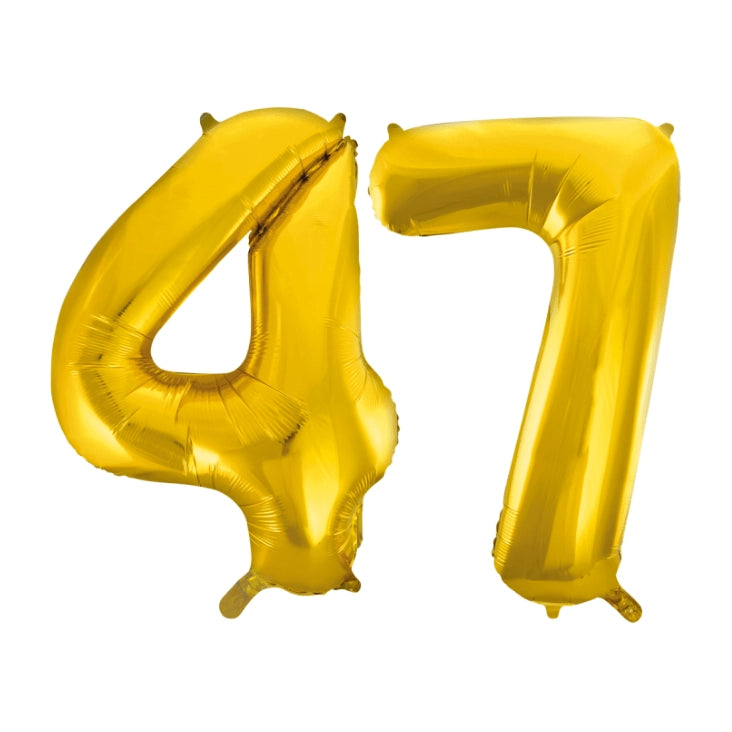 Folieballon 47 jaar Goud 86cm