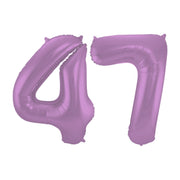 Folieballon 47 jaar metallic paars 86cm