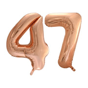 Folieballon 47 jaar Rosé Goud 86cm