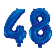 Folieballon 48 jaar blauw 86cm