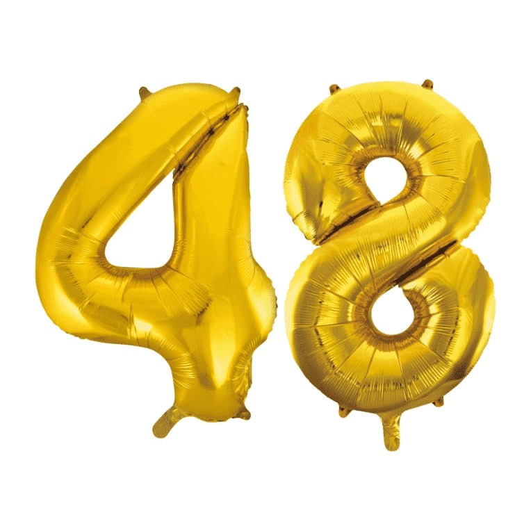 Folieballon 48 jaar Goud 41cm