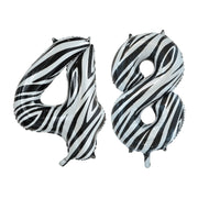 Folieballon 48 jaar zebra 86cm