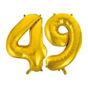Folieballon 49 jaar Goud 66cm