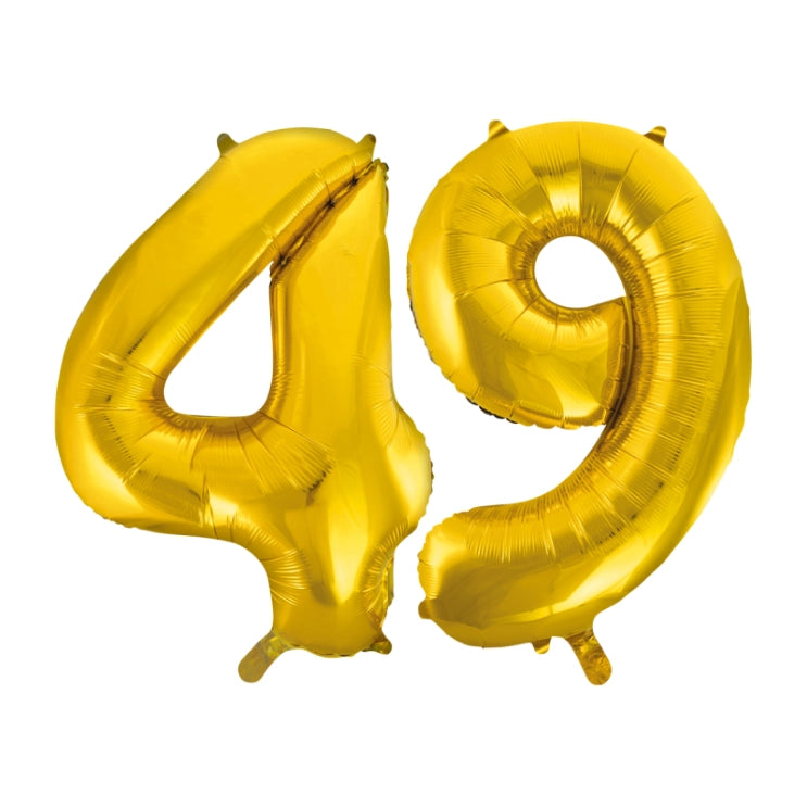 Folieballon 49 jaar Goud 66cm