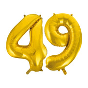Folieballon 49 jaar Goud 86cm