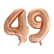 Folieballon 49 jaar Rosé Goud 86cm