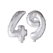 Folieballon 49 jaar zilver 86cm