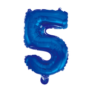Folieballon 5 jaar blauw 41cm