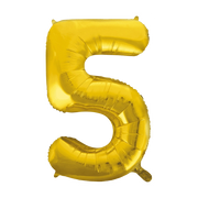Folieballon 5 jaar Goud 41cm