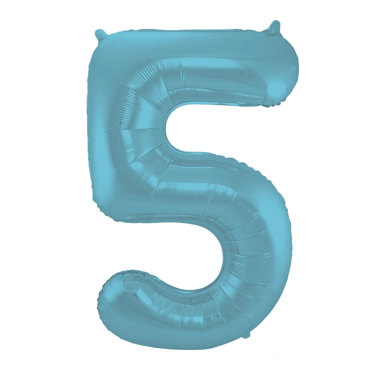 Folieballon 5 jaar metallic pastel blauw mat 86cm