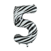 Folieballon 5 jaar zebra 86cm