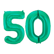 Folieballon 50 jaar metallic groen 86cm