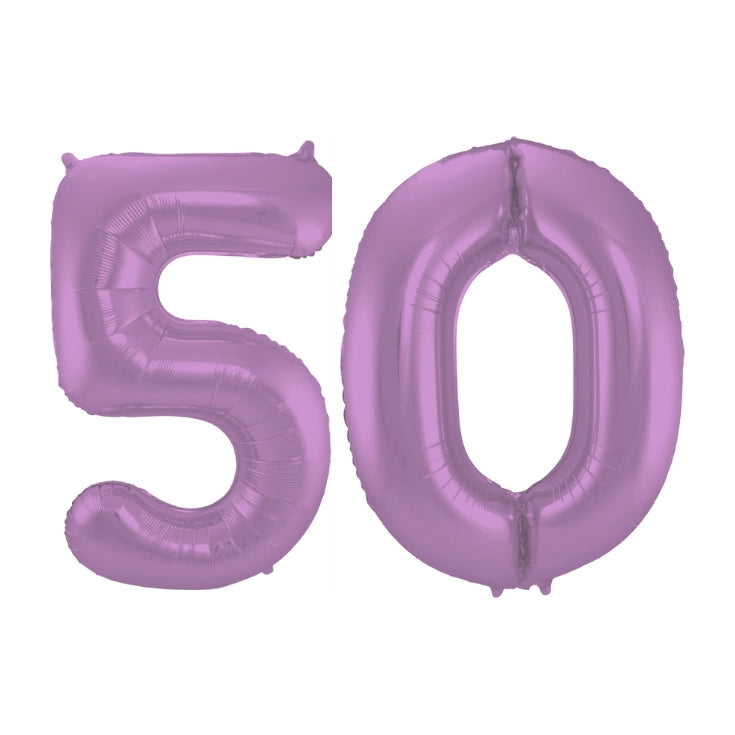 Folieballon 50 jaar metallic paars 86cm
