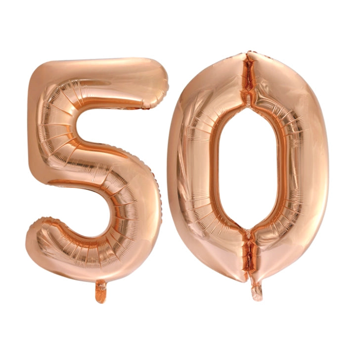 Folieballon 50 jaar Rose Goud 66cm