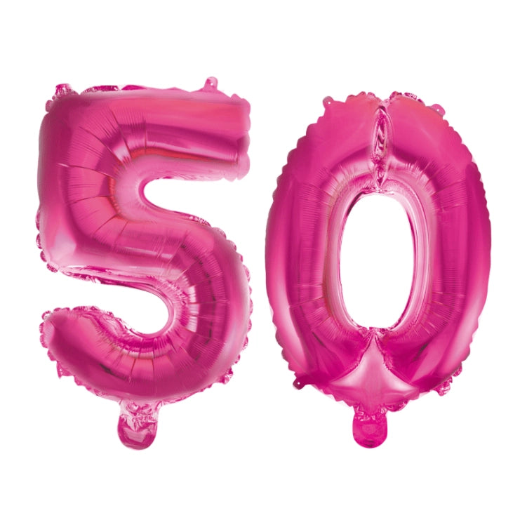 Folieballon 50 jaar roze 86cm