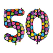 Folieballon 50 jaar stippen 86cm