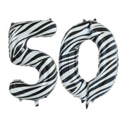 Folieballon 50 jaar zebra 86cm
