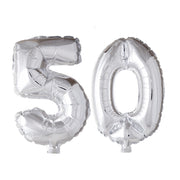 Folieballon 50 jaar zilver 41cm