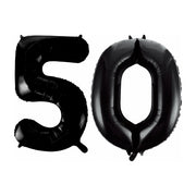 Folieballon 50 jaar zwart 41cm